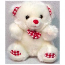 plush and stuffed white bear 