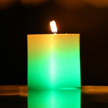 LED color changing WAX candle